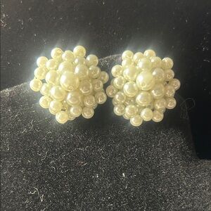 Elegant Pearl Cluster Earrings #2173